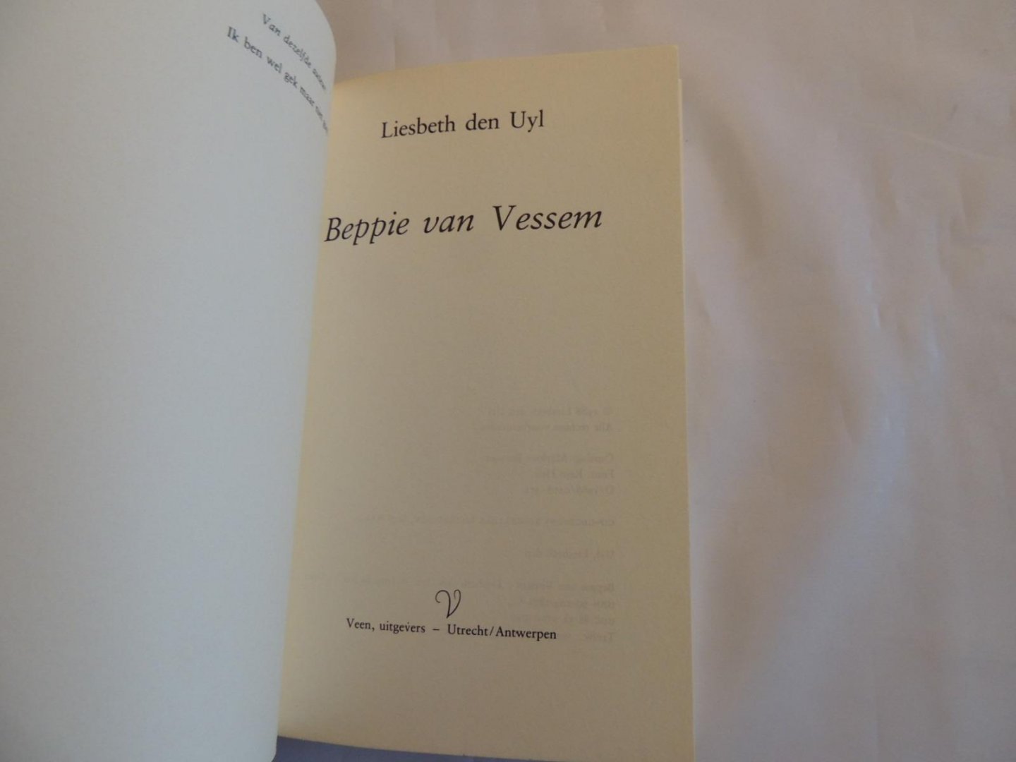 Uyl, Liesbeth den - Beppie van Vessem