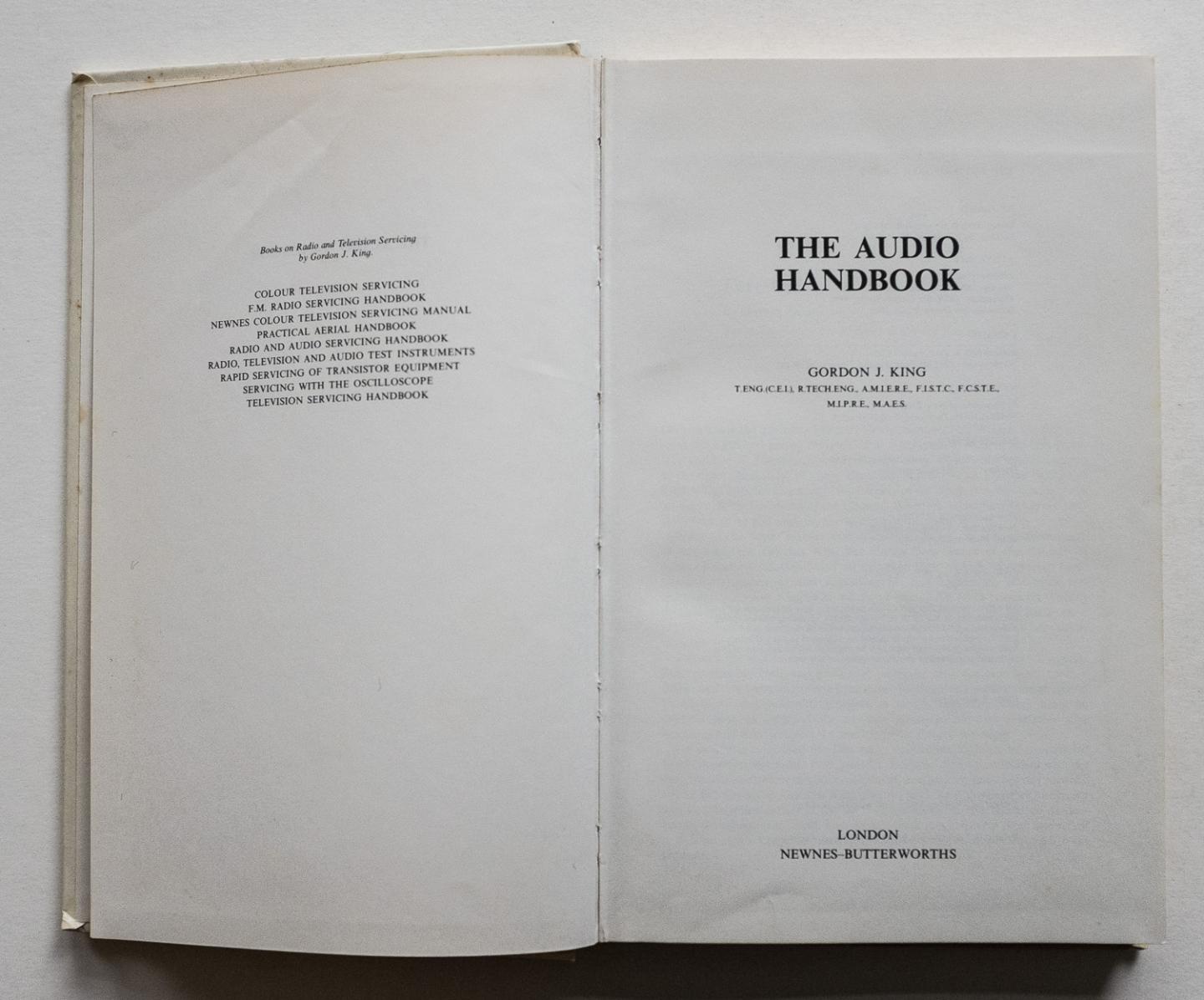 King, Gordon J. - The Audio Handbook