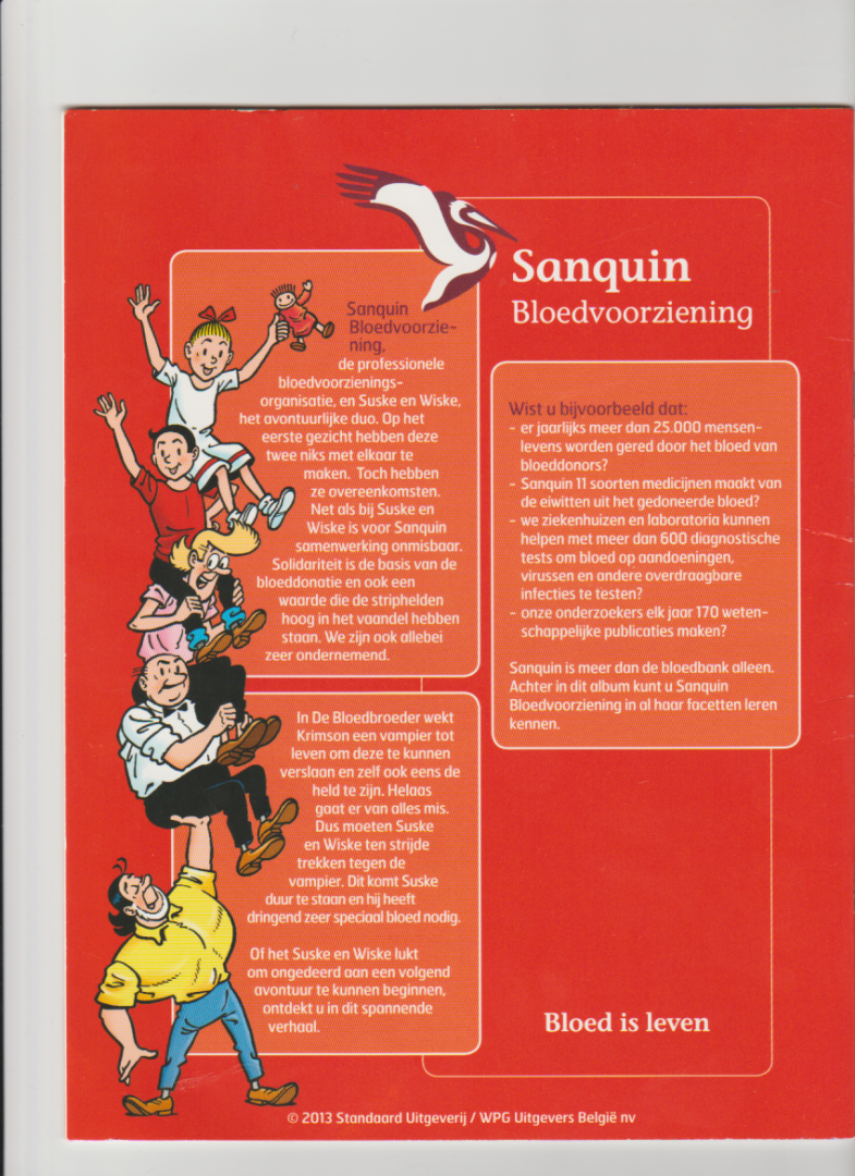 Vandersteen, Willy - Suske en Wiske De bloedbroeder (promotie voor Sanquin Bloedvoorziening)