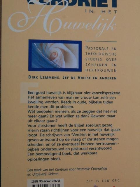 Lemmens, Dirk, Vriese, Jef de e.a., - Verdriet in het Huwelijk