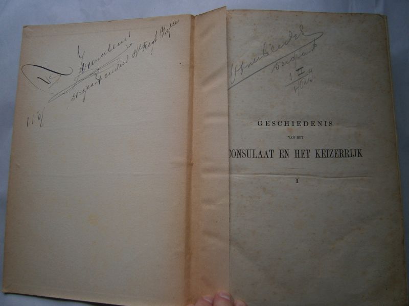 Thiers, A. - Geschiedenis van het consulaat en het Keizerrijk deel 1, 2, 3, 4 (2.21511)