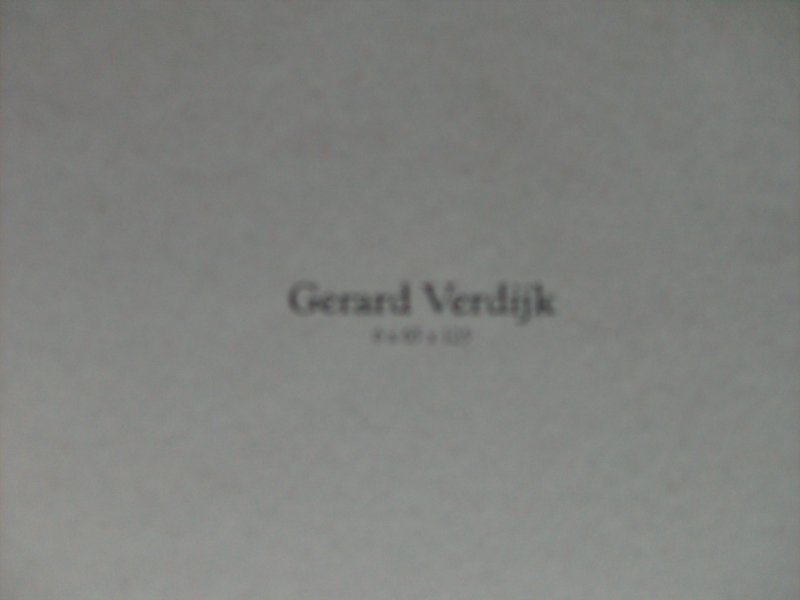 Fuchs, Rudi - Gerard Verdijk.     -   6x65x125