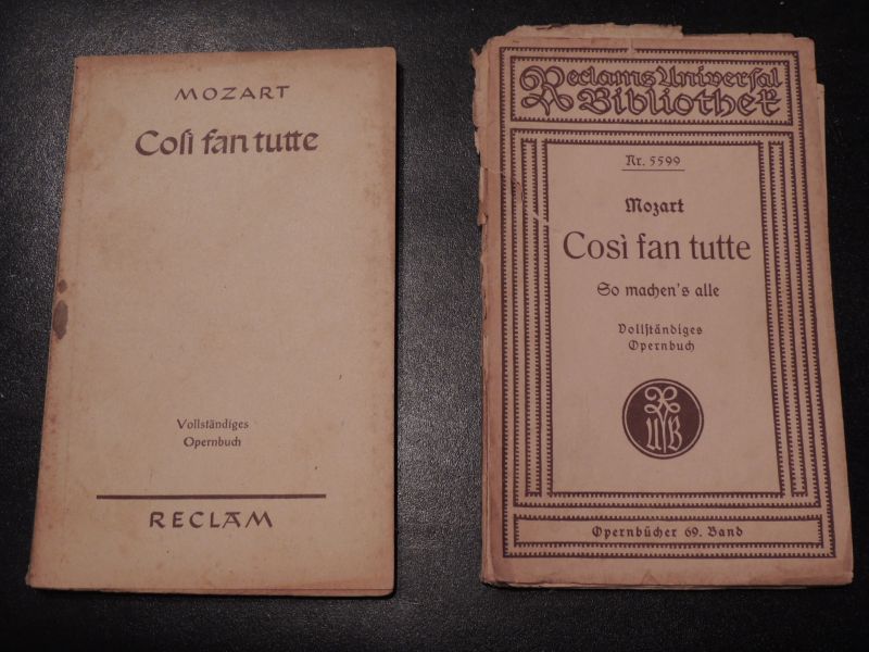Mozart  W.A. - Cosi fan Tutte, Vollständiges Buch. (nur Text)