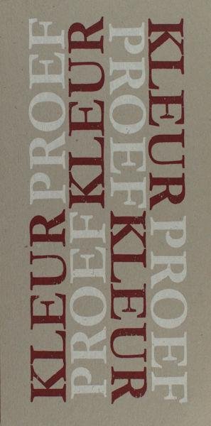 Boonstra, Anne-Mieke e.a. - Kleurproef-proefkleur.