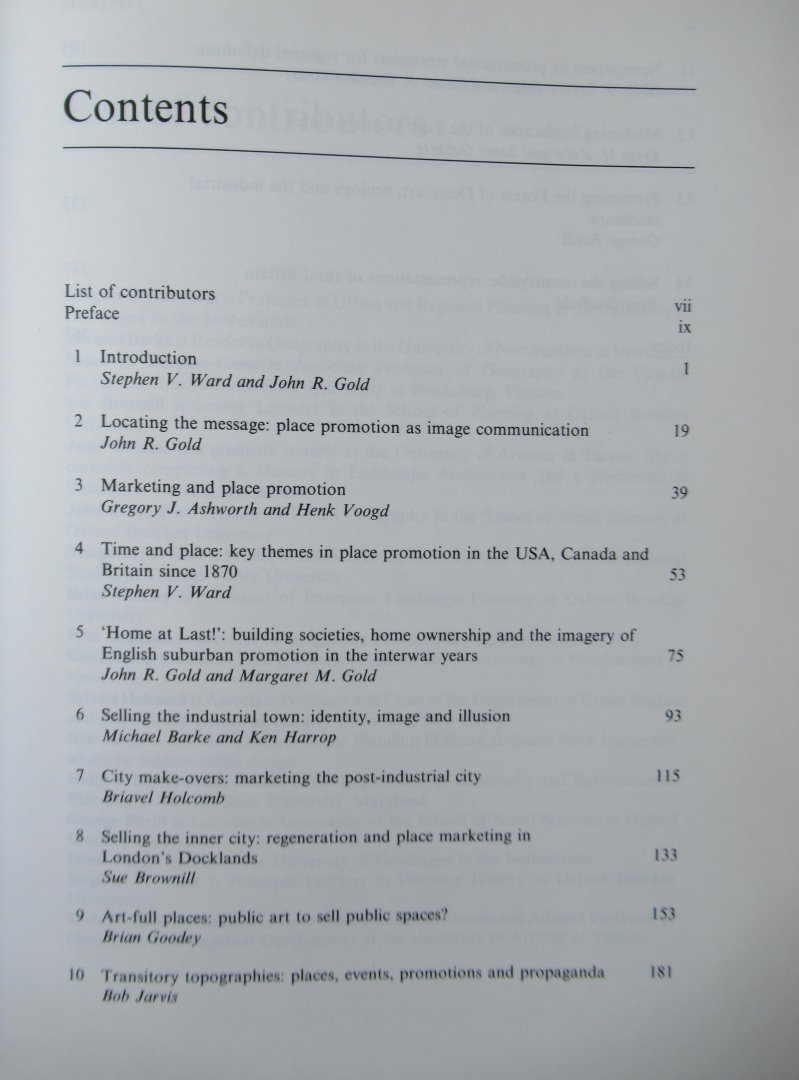 Gold, John R. - Ward, Stephen V. - Place Promotion. The Use of Publicity and Marketing to Sell Towns and Regions