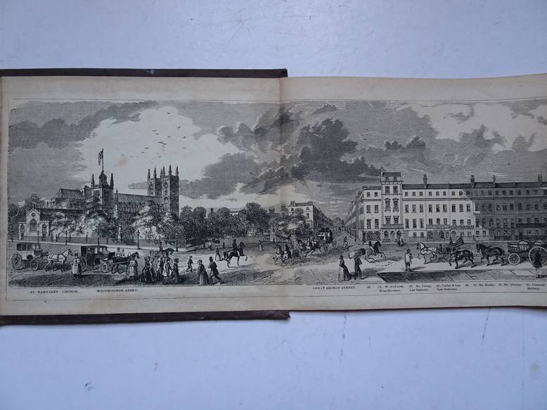 Sandeman R. and G.C. Leighton. - Grand Architectural Panorama of London. Regent Street to Westminster Abbey. From original Drawings made expressly for the work by R. Sandeman, Architect and Executed on Wood by G. C. Leighton.