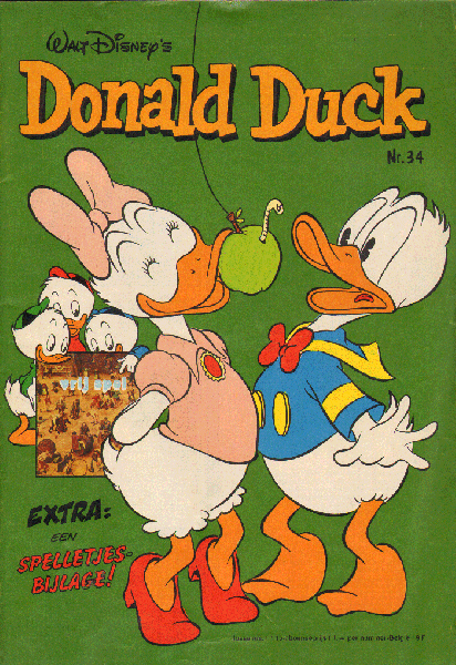 Disney, Walt - Donald Duck, Een Vrolijk Weekblad, Nr. 34 , 1979, goede staat , plus spelletjesbijlage