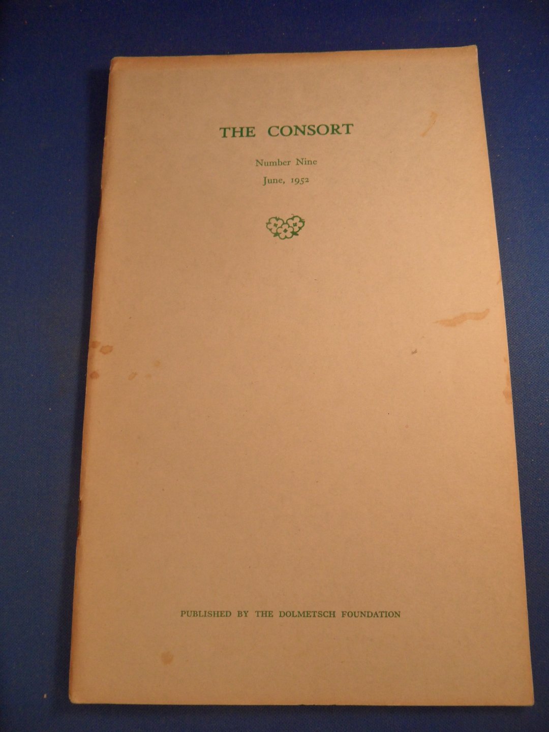 Dolmetsch foundation - The consort, no. 9 1952. Journal of the Dolmetsch foundation