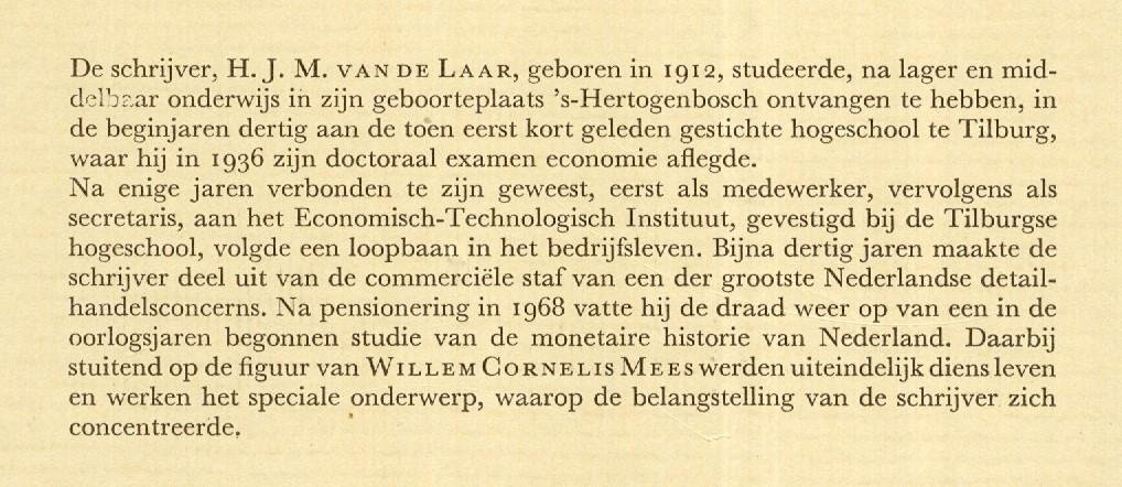 Laar, Dr. H.J.M. van de - Opperbankier en wetenschapsman Willem cornelis Mees - 1813-1884