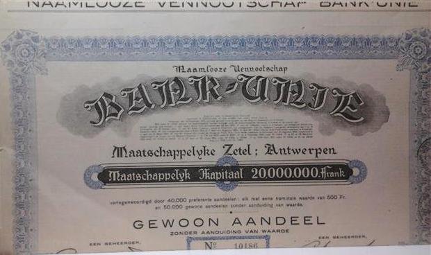 NV Bank-Unie - NV Bank-Unie