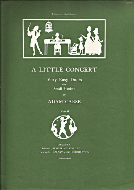 Carse, Adam - A little Concert. Very Easy Duets for Small Pianists. Book II