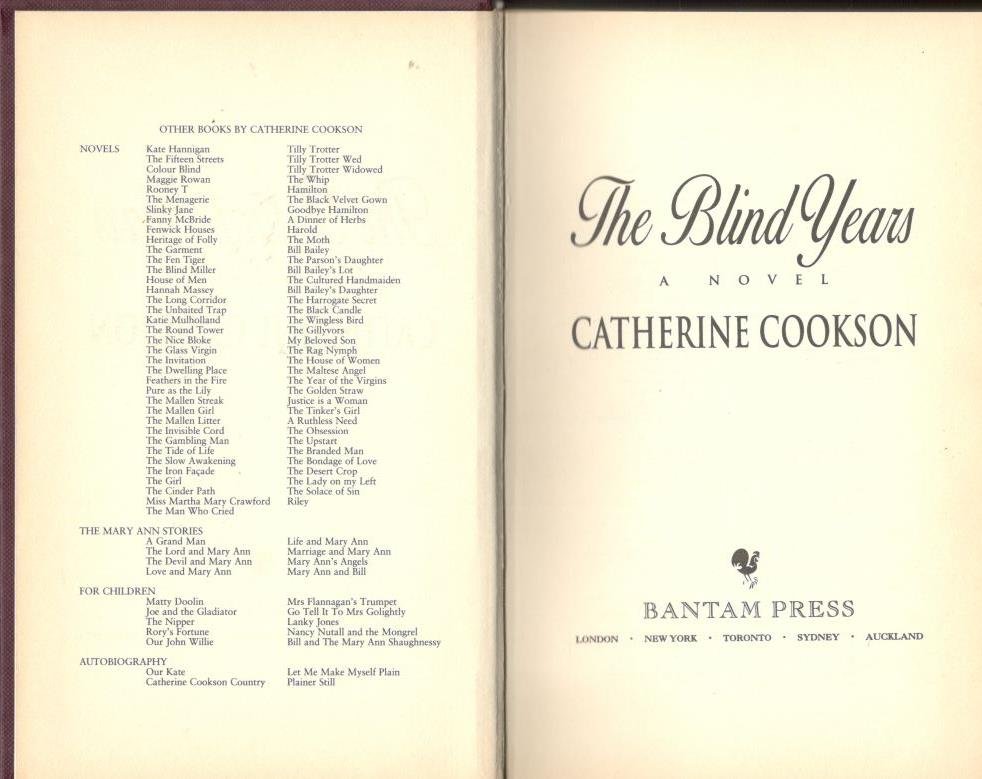 Cookson, Catherine - The blind years
