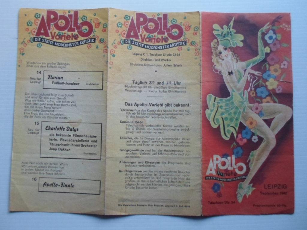 - Folder Apollo Varieté, Leipzig