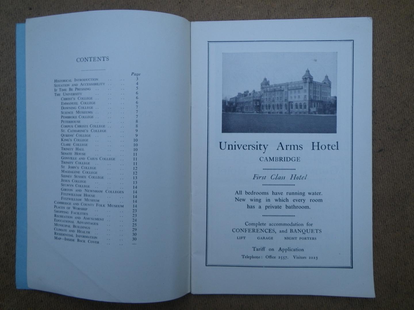W.A. Munford - An Introduction to Cambridge Including Map