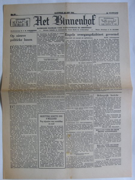 Oorlogskrant - Het Binnenhof, katholiek dagblad voor 's-Gravenhage