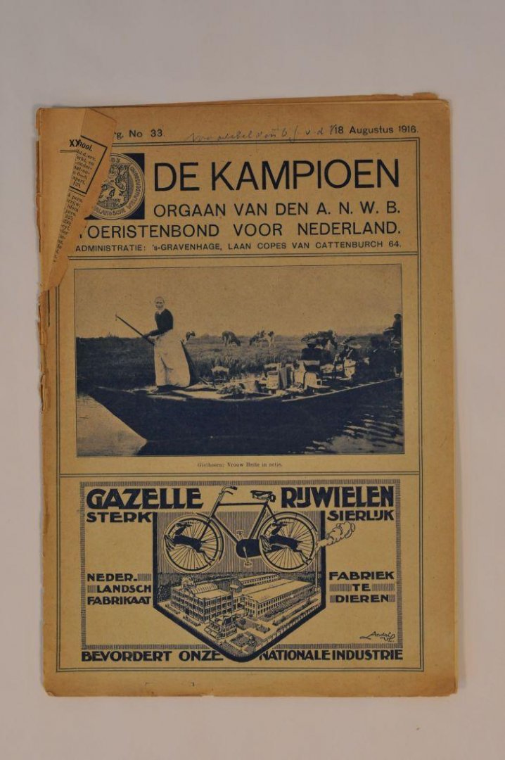 Diversen - De Kampioen, 1915-1916, nummer 10, 33 en 36 (4 foto's)