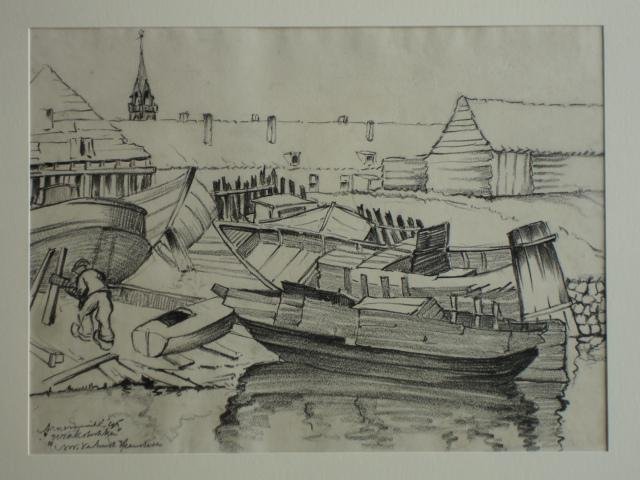 Arnemuiden. - Arnemuiden '45 - Wrakstukken.