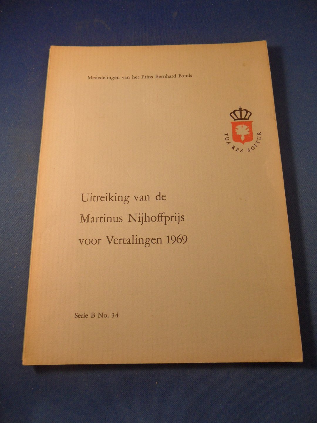  - Uitreiking Martinus Nijhoffprijs voor Vertalingen 1969 aan Olga Krijtová en Marko Fondse