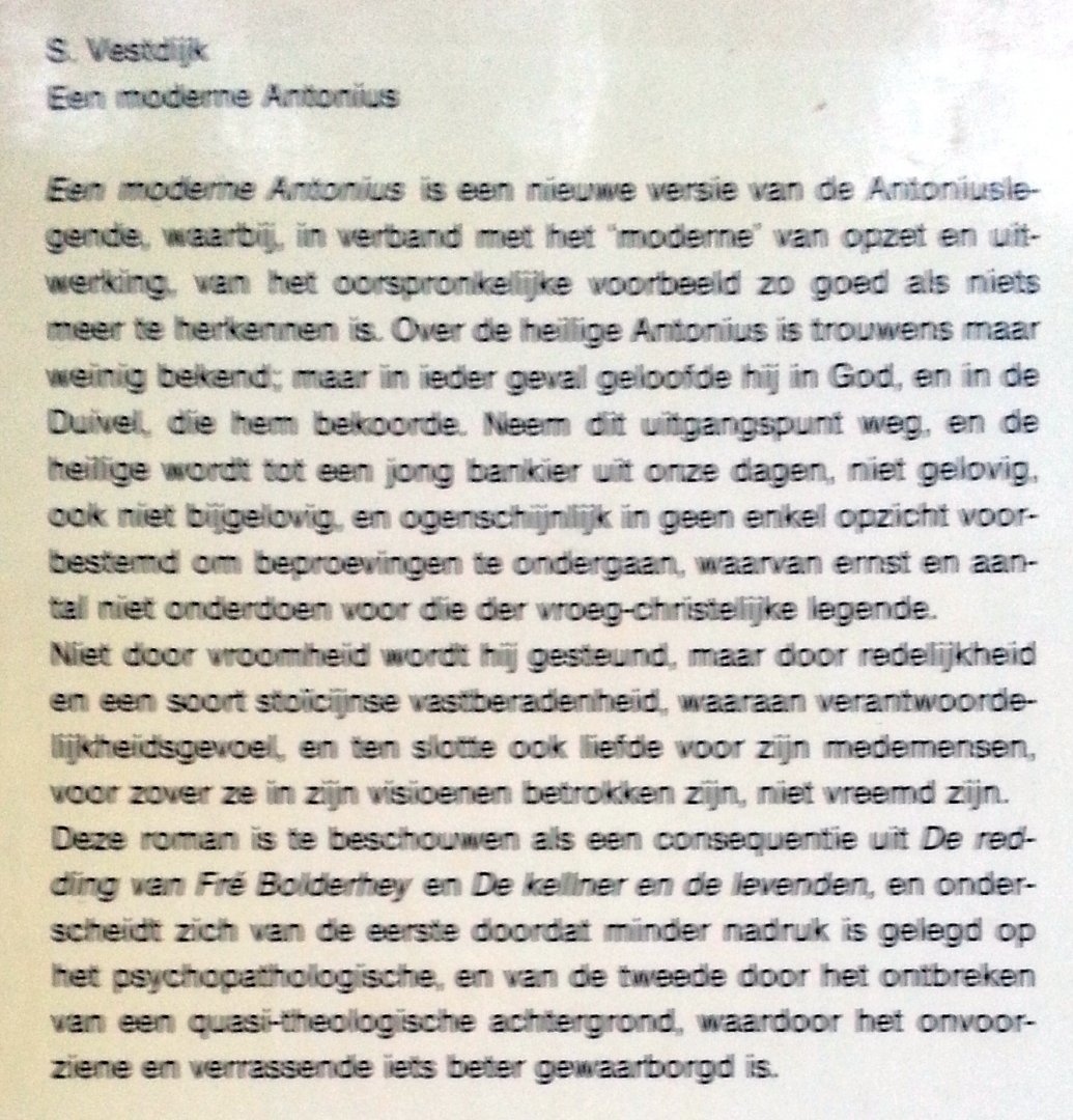 Vestdijk, Simon - Een Moderne Antonius (Ex.2)