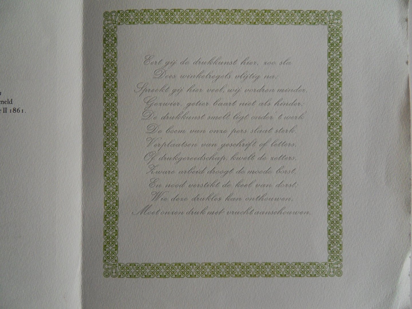 Eenige Jongens van Jan de Wit [ bijeenverzameld door ]. - Op de Bezoekers van de Drukkerij van J. van Dijk in Den Haag. [ Beperkte oplage, aantal niet vermeld ].