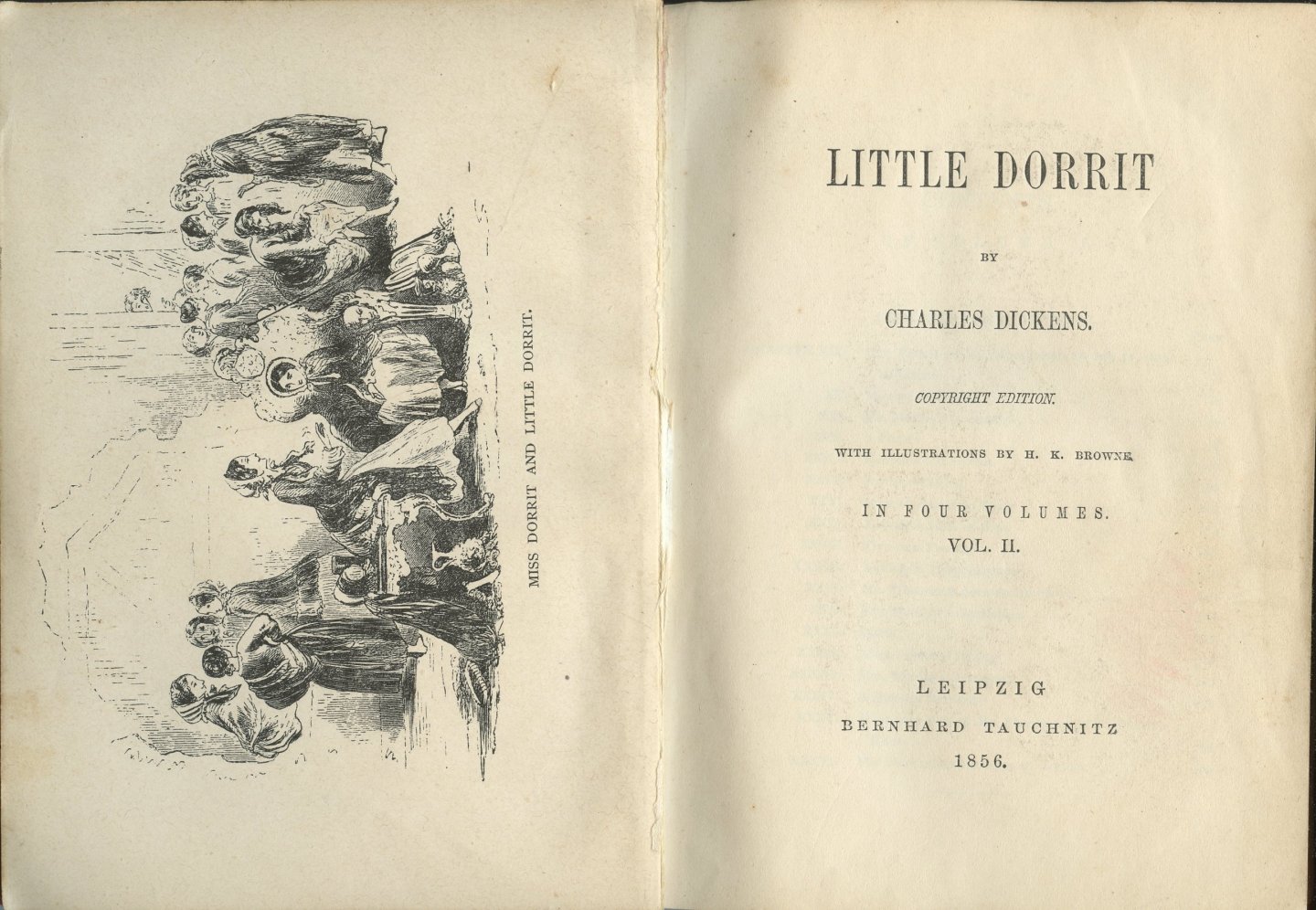 Dickens, Charles - Little Dorrit. Volume II (of 4 volumes).  ill.: H.K.Browne
