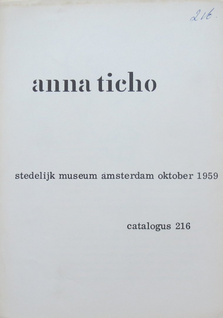 Anna Ticho ; Willem Sandberg (design) - Anna Ticho