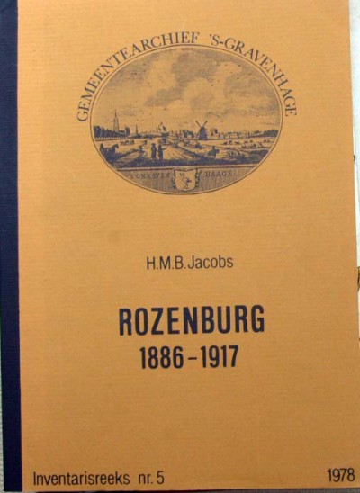 H.M.B. Jacobs - Rozenburg 1886-1917,Inventarisreeks nr 5