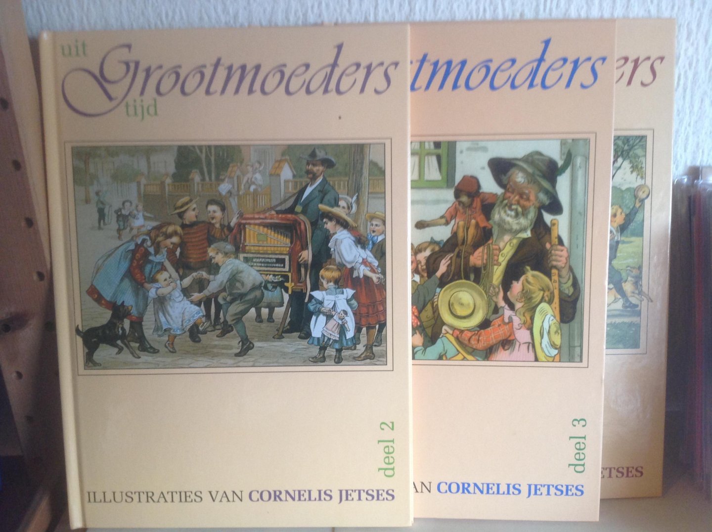 Illustraties van Cornelis Jetses - Uit grootmoeders tijd , 3 delen , 1,2 en 3 , ornelis Jetses