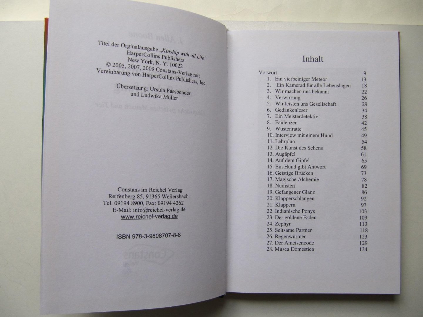 Boone, J.  Allen - Die grosse Gemeinschaft der Schöpfung / Gespräche zwischen Mensch und Tier