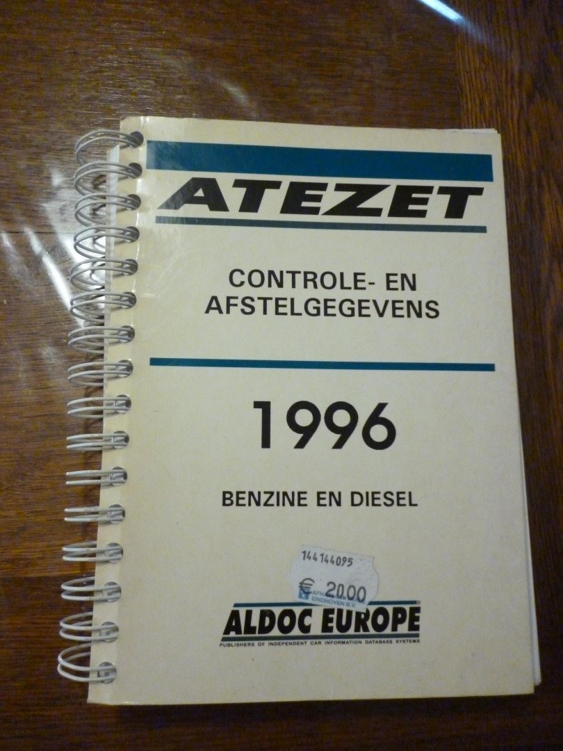  - Atezet / controle en afstelgegevens 1996 bezine / diesel