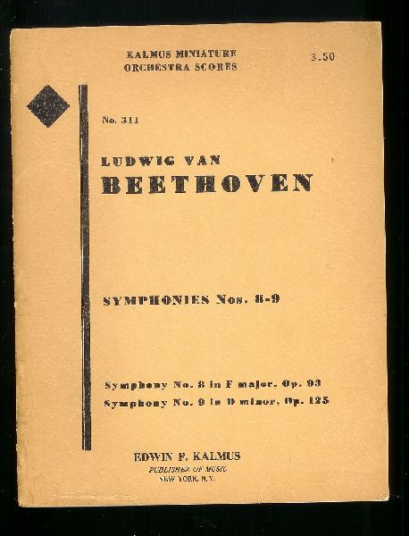  - Ludwig van Beethoven symphonie, nos 8 en 9, 340 blz