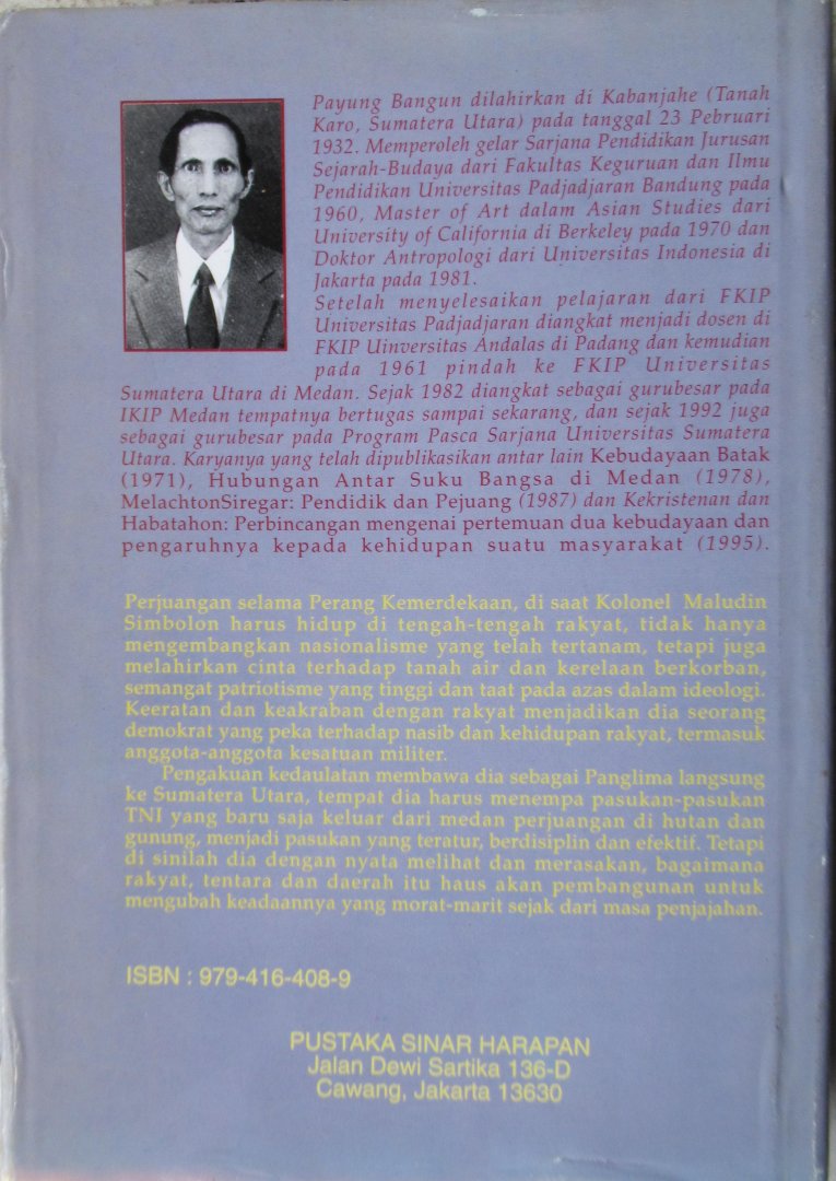 Payung Bangun M.A. Prof. Dr. - Kolonel Maludin Simbolon