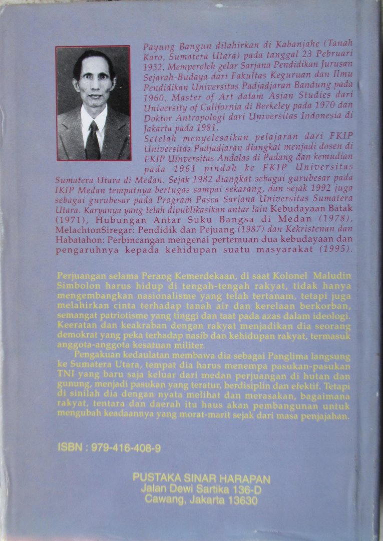 Payung Bangun M.A. Prof. Dr. - Kolonel Maludin Simbolon
