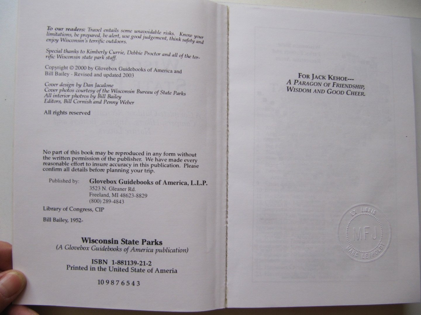 Bailey, Bill - Wisconsin State Parks / A Complete Recreation Guide