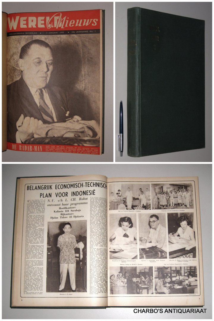 STAM, W.J.M. (hoofdred.), - Wereldnieuws. Geïllustreerd weekblad. 24e jaargang nrs. 1-21 (Jan.-Mei 1952).
