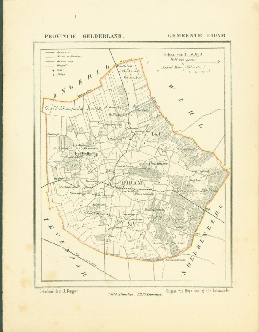 Kuyper Jacob. - DIDAM . Map Kuyper Gemeente atlas van GELDERLAND