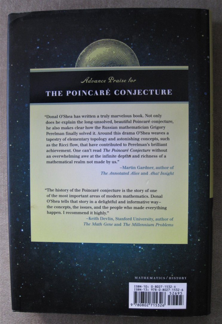 O'Shea, Donal - The Poincaré Conjecture  -   In Search of the Shape of the Universe