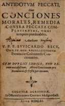 Beck, Suuicardo - Antidotum peccati, siue conciones morales, remedia contra peccata complectentes, omni tempore praedicabiles