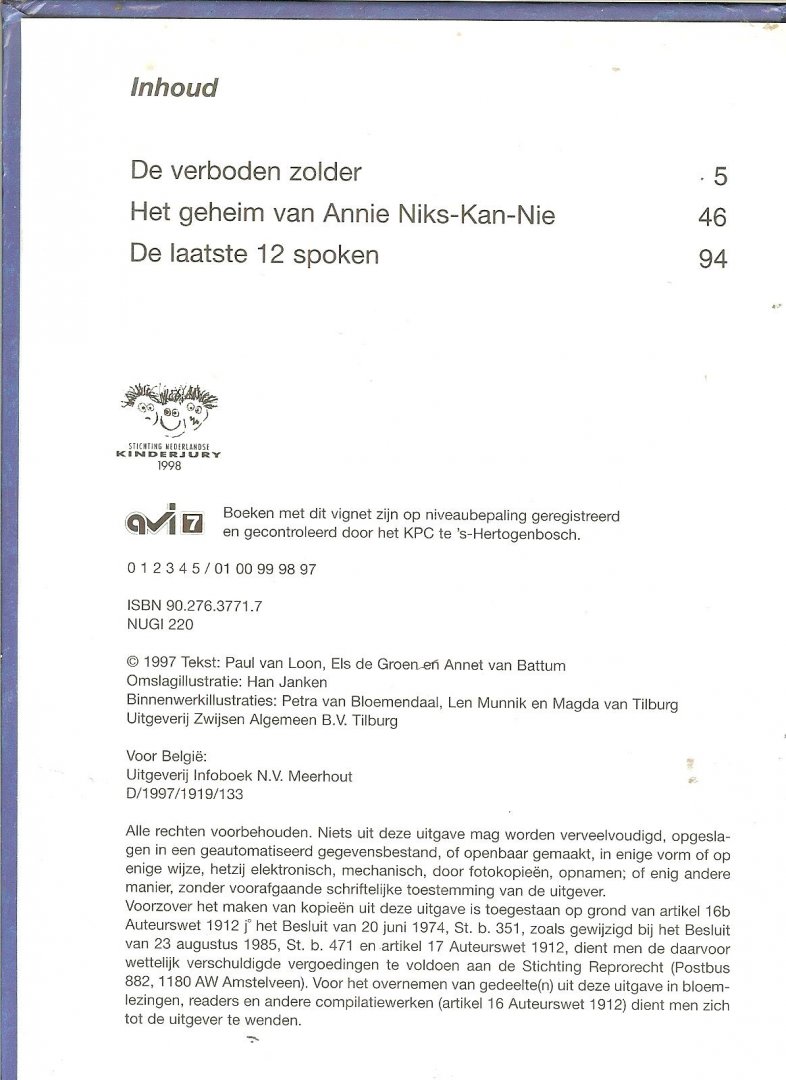 Loon van Paul  & Els Groen en Annet van Battum met tekeningen van Petra van Bloemendaal - De laatste 12 spoken en andere verhalen