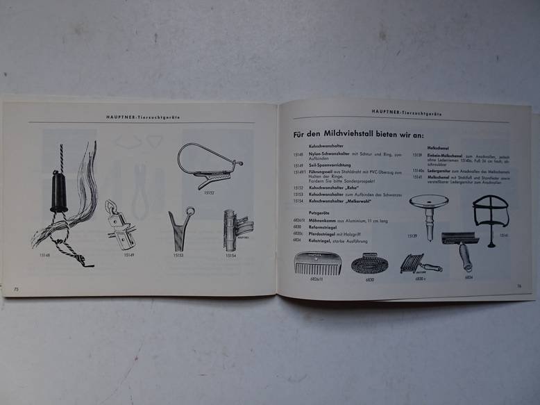 N.n.. - Geräte zur Tierzucht und Tierpflege H. Hauptner. Spezialfabrik für Tierzuchtgeräte aller Art, Solingen. Katalog C.