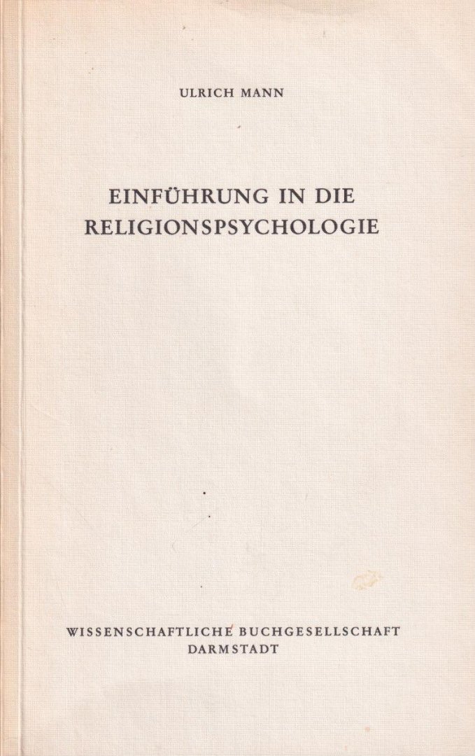 Mann, Ulrich - Einführung in die Religionspsychologie
