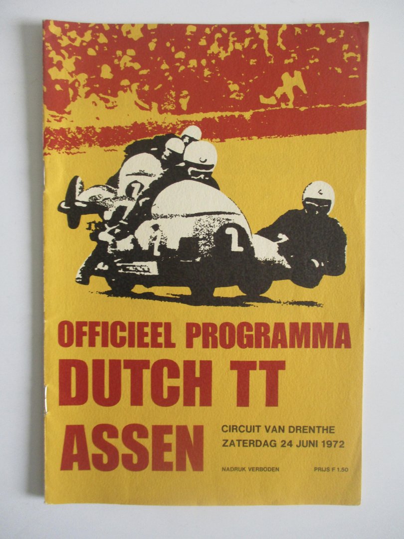  - Officieel Programma Dutch TT assen 24 juni 1972