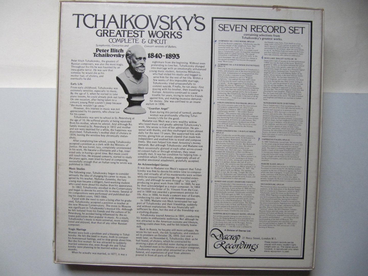 Tchaikovsky - Tchaikovsky's Greatest Works