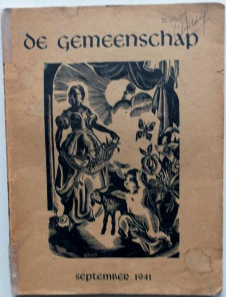 Bourbon, Louis de; Deurne, D. van; Vercammen, Jan; Marja, A. e.a. - De Gemeenschap no. 9 september 1941 17e jaargang Het Klooster van Megen, Getijden in Brugge. Kroniek poëzie over S. Vestdijk