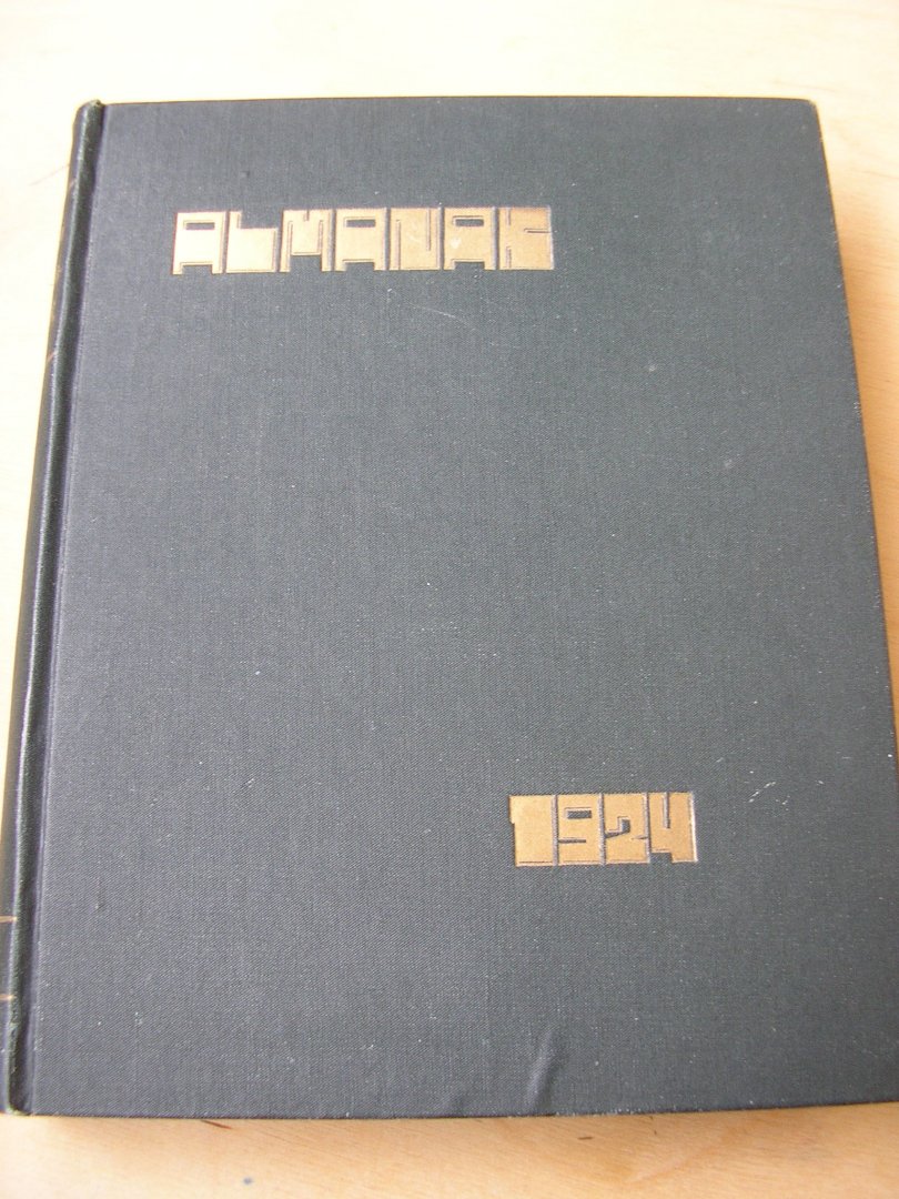 Vrijdal, P.M.A.J. (redactievoorzitter) en H.C.A. Klasing en F.W. van Amerom en A. Tichelaar en G.C.W.C. Tergast) - Almanak 1924 van Wageningsche Studentencorps (Stud. Corps)