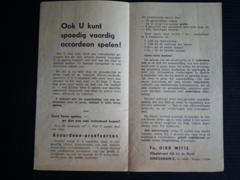 Folder - Accordeon leren spelen