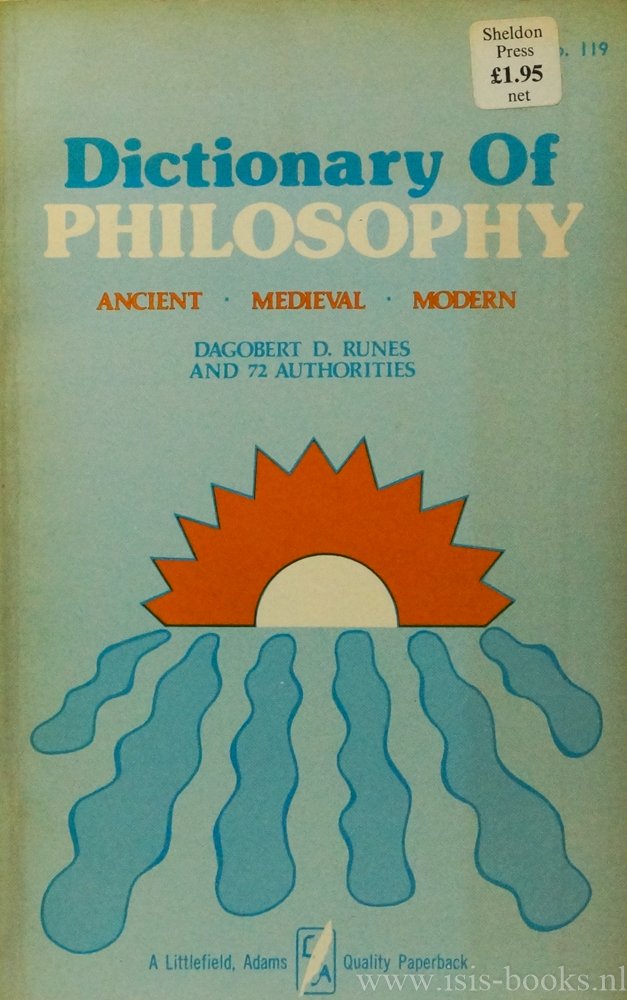 RUNES, D.D., (ED.) - Dictionary of philosophy.