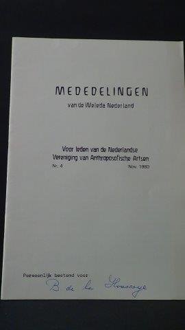 Weleda [ red.] - Mededelingen van de Weleda Nederland. 8 deeltjes.