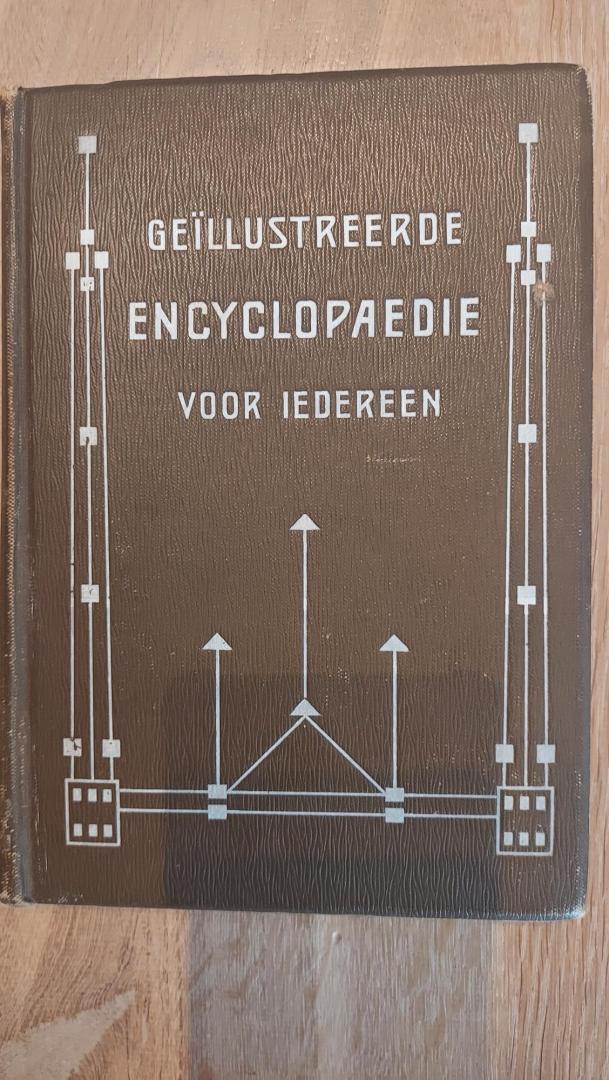 Belkum, P. van - Geïllustreerde encyclopaedie voor iedereen. Met vreemde-woordentolk. Ongeveer zestig fraaie afbeeldingen en gekleurde platen en kaarten