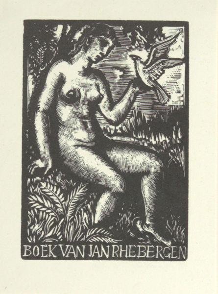 Hodek, Jozef. - Exlibris voor Jan Rhebergen.